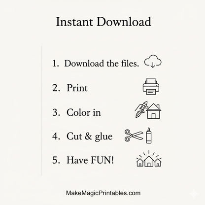Printable Paper House - MakeMagicPrintables